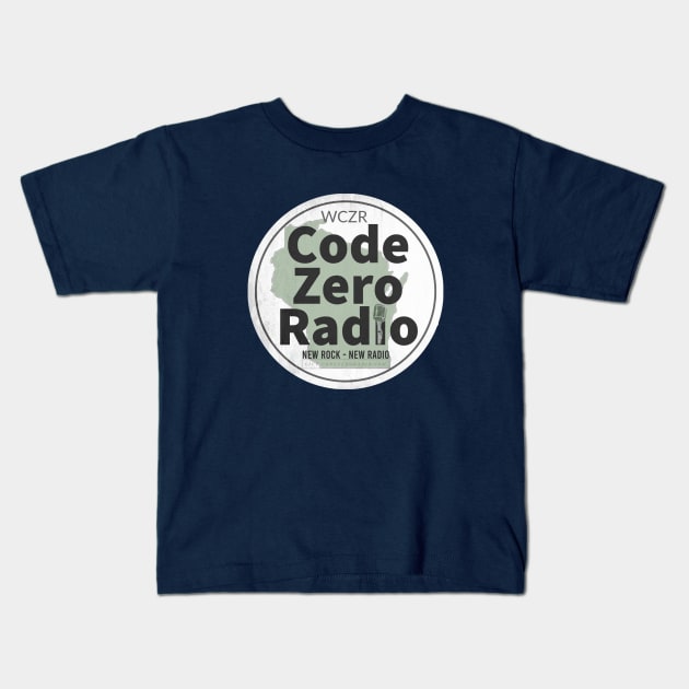 WCZR Distressed Logo Kids T-Shirt by Code Zero Radio